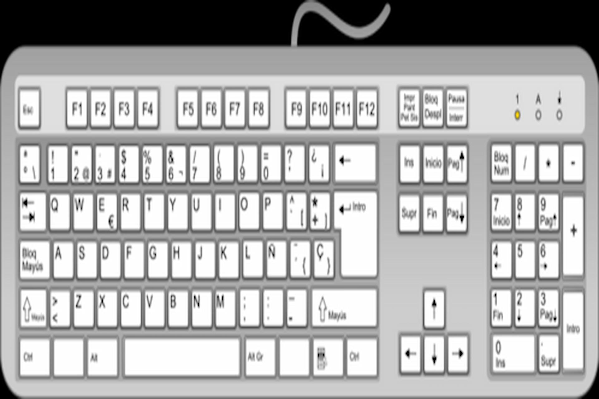 Spanish Computer Keyboard